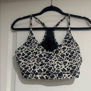 Zyia Black and White Leopard Print Bralette